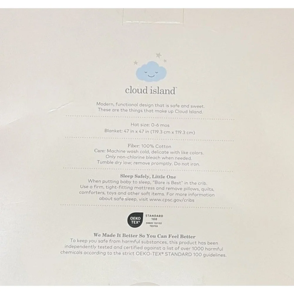 Cloud Island Welcome Home Baby Gift Set Blanket & Hat - Green Age 0+
